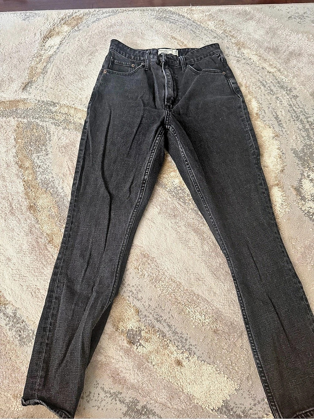 Abercrombie & Fitch High Rise Skinny Jeans Black Waist 26